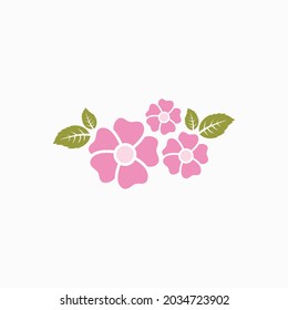 Flower simple design vector and illustration