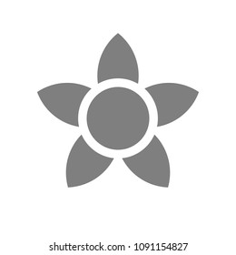 flower simple flat icon, isolated vector symbol