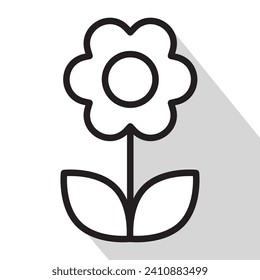 icono de flor simple, ilustración vectorial 