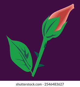 Flower simple icon. Vector illustration