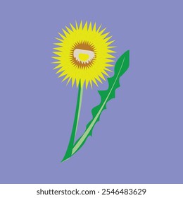 Flower simple icon. Vector illustration