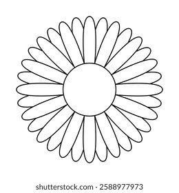 flower simple line, dashed line floral icon, flower outline shape, flora dot stroke