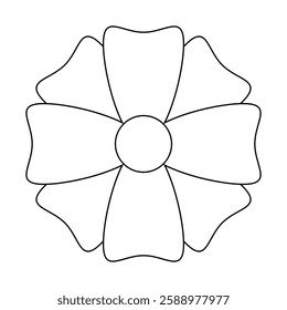 flower simple line, dashed line floral icon, flower outline shape, flora dot stroke