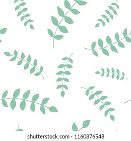 Flower simple minimalist seamless pattern. Herbal backgrounds. Graphic design for paper, textile print, page fill. Abstract floral texture with hand drawn modern plants and leaves