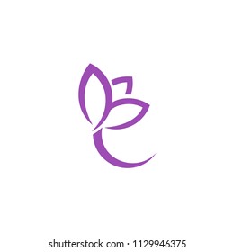 Flower simple purple logo design