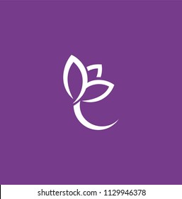 Flower simple purple logo design