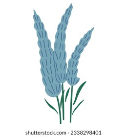 Flower Single 9 cute on a white background, vector illustration.
