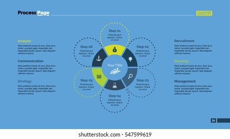 Flower Six Petals Slide Template