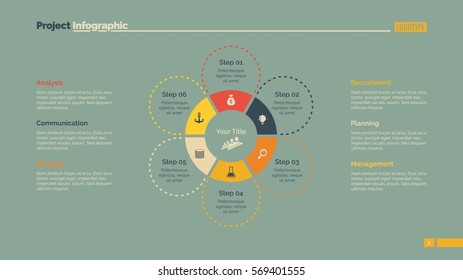 Flower Six Petals Slide Template