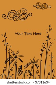 Flower sketch background