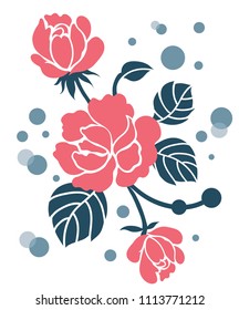 Flower sketch for design
