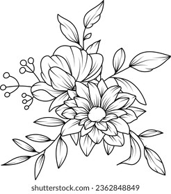 flower sketch Flower Pattern. Floral backgrounds for textiles, wallpapers, pattern fills and covers, surfaces and prints