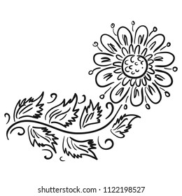 Flower. Sketch. Vector illustration