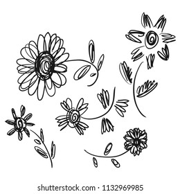Flower. Sketch. Vector illustration