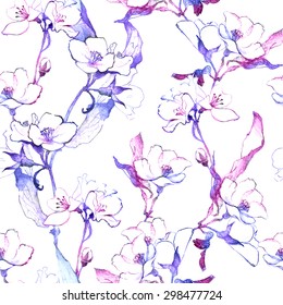 Flower sketch.Seamless texture.
