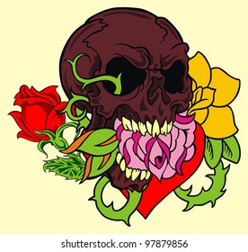 Poison Cupcake Death Skull Cupcake Rip Stock Vector (Royalty Free ...