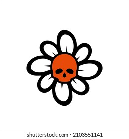 FLOWER SKULL DESIGN FOR YOUR COLLECTION CLOTHING DESIGN