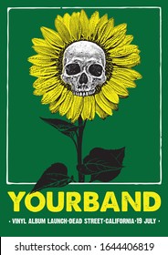 Flower Skull Gig Poster Flyer Template