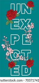 flower with slogan