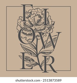 Flower slogan graphic vector print lettering for t shirt print design