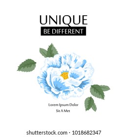 Flower slogan isolated on white background. Modern type slogan quotes for t-shirt,print materials,clothes and textile. Useful for wallpaper,poster and placard. Creative trendy art,vector illustration