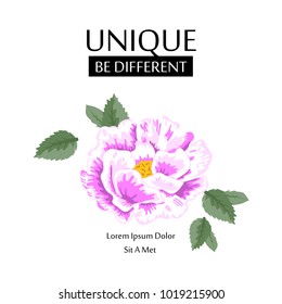 Flower slogan isolated on white background. Modern type slogan quotes for t-shirt,print materials,clothes and textile. Useful for wallpaper,poster and placard. Creative trendy art,vector illustration