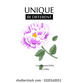 Flower slogan isolated on white background. Modern type slogan quotes for t-shirt,print materials,clothes and textile. Useful for wallpaper,poster and placard. Creative trendy art,vector illustration