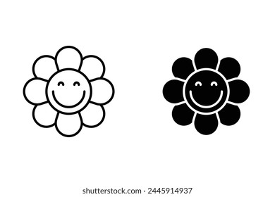 Flower smile face, radiating cheerfulness and positivity with floral charm.