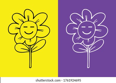 Flower Smiling Face Emoji - Vector File