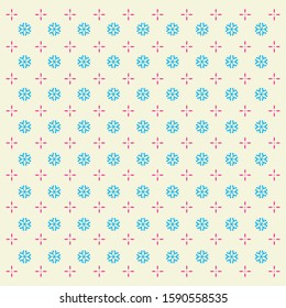 flower and snow pattern design vector background