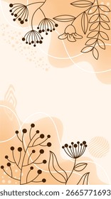 Flor en fondo beige suave