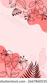 Flor en fondo beige suave