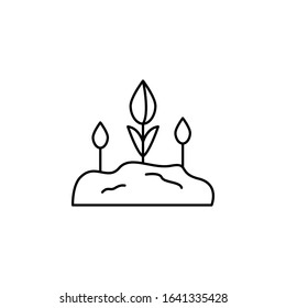 Flower soil sprout icon. Simple line, outline vector elements of spring icons for ui and ux, website or mobile application