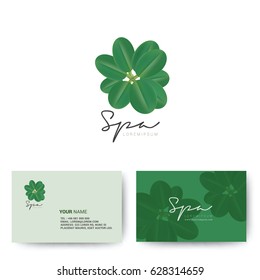 Flower Spa Healthy Yoga Hotel and Resort Logo Symbol, Vector illustration