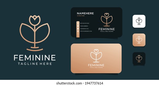 Flower spa minimalist logo vector design set. Logo can be used for icon, brand, identity, yoga, decoration, ornament, beauty, and business company