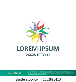 Flower Spa Nature Icon Vector Logo Template