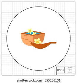 Flower spa therapy icon