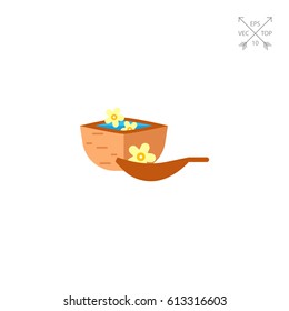 Flower spa therapy icon