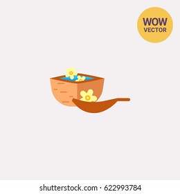 Flower spa therapy icon