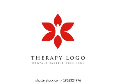Flower spa,cosmetic logo design vector illustration isolated on black background