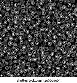Flower spiral seamless pattern for fabric print, wallpaper, background - vector illustration