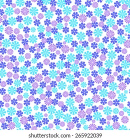 Flower spiral seamless pattern for fabric print, wallpaper, background - vector illustration