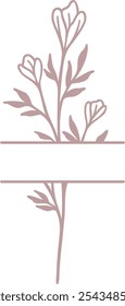 Blumen-Trennrahmen | Blumenlinienkunst