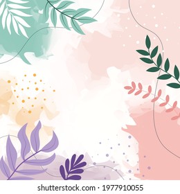 flower Spring background with beautiful. abstract flower backgrounds. space for text. for posters, cover design templates, social media stories wallpapers with spring leaves and flowers.