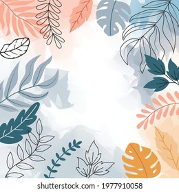 flower Spring background with beautiful. abstract flower backgrounds. space for text. for posters, cover design templates, social media stories wallpapers with spring leaves and flowers.