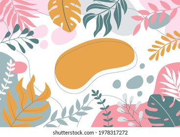 flower Spring background with beautiful. abstract flower backgrounds. space for text. for posters, cover design templates, social media stories wallpapers with spring leaves and flowers.