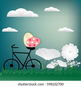  flower spring Beautiful Easter concept Abstract background,vector illustration