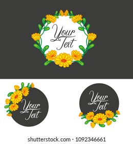 FLOWER spring  CIRCLE TEMPLATE TEXT 