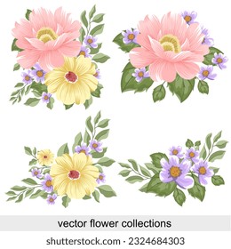 flower  spring collections vector for decoration , wedding card