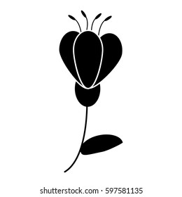 flower spring decoration silhouette